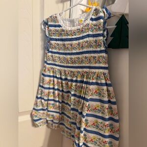 Baby Boden Floral Striped Whimsical Dress 18-24 Months